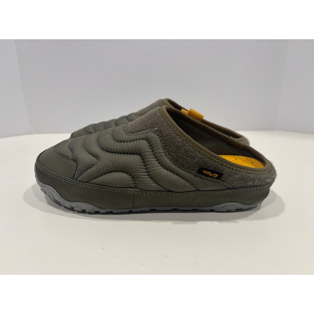 Teva ReEmber Terrain Slip On Mules Dark Olive Womens 7 Mens 6 Quilted Shoes